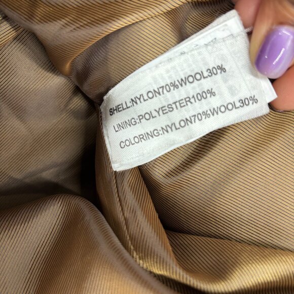 Marron Edition Women Wool Houndstooth Long Sleeve Suit Blazer Brown OS $248 NWOT - Picture 5 of 5